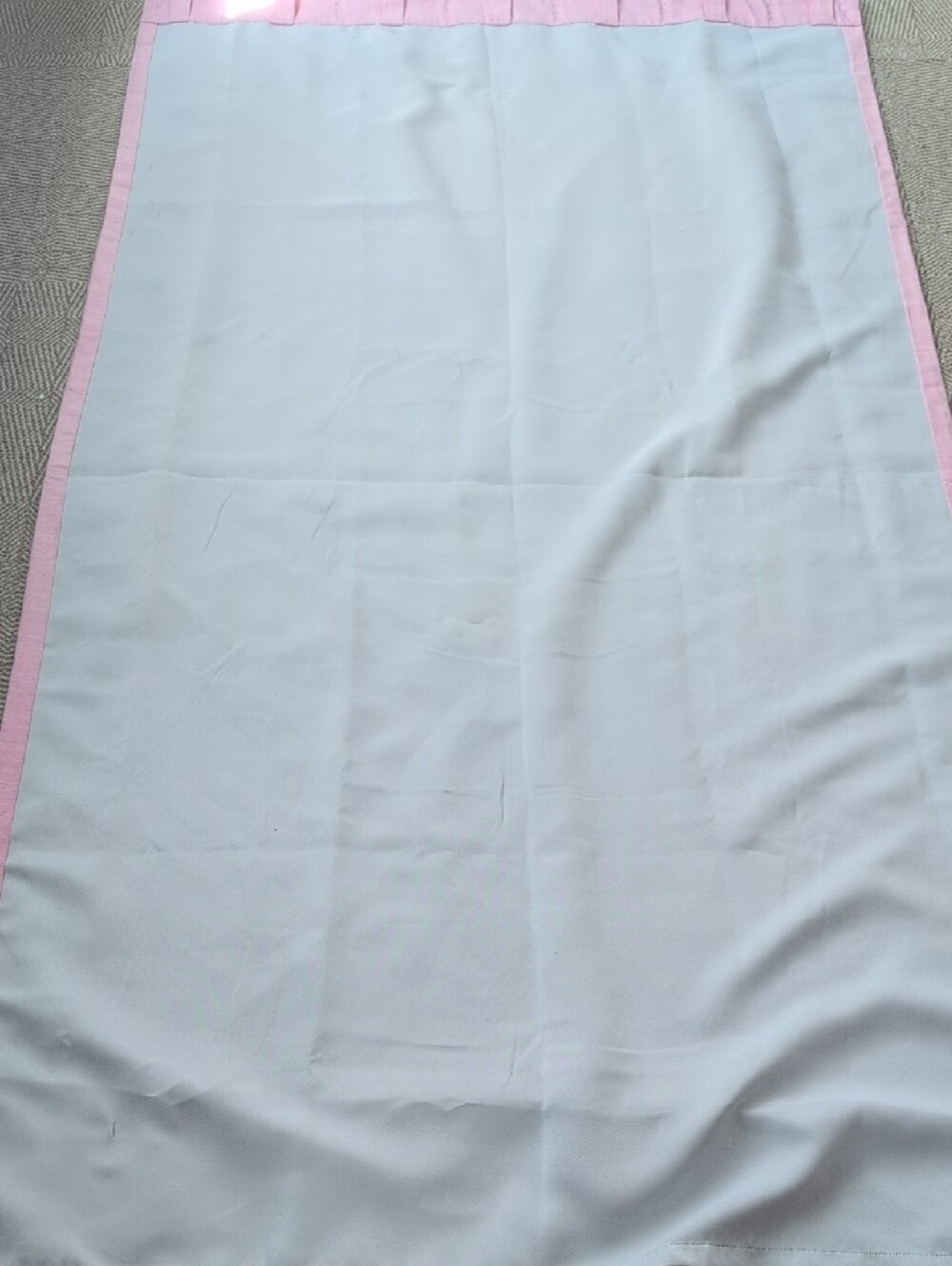 Pottery Barn Kids Evelyn Pink Linen Blend Blackout Curtains Panel Pair 44" x 84" - Picture 5 of 14